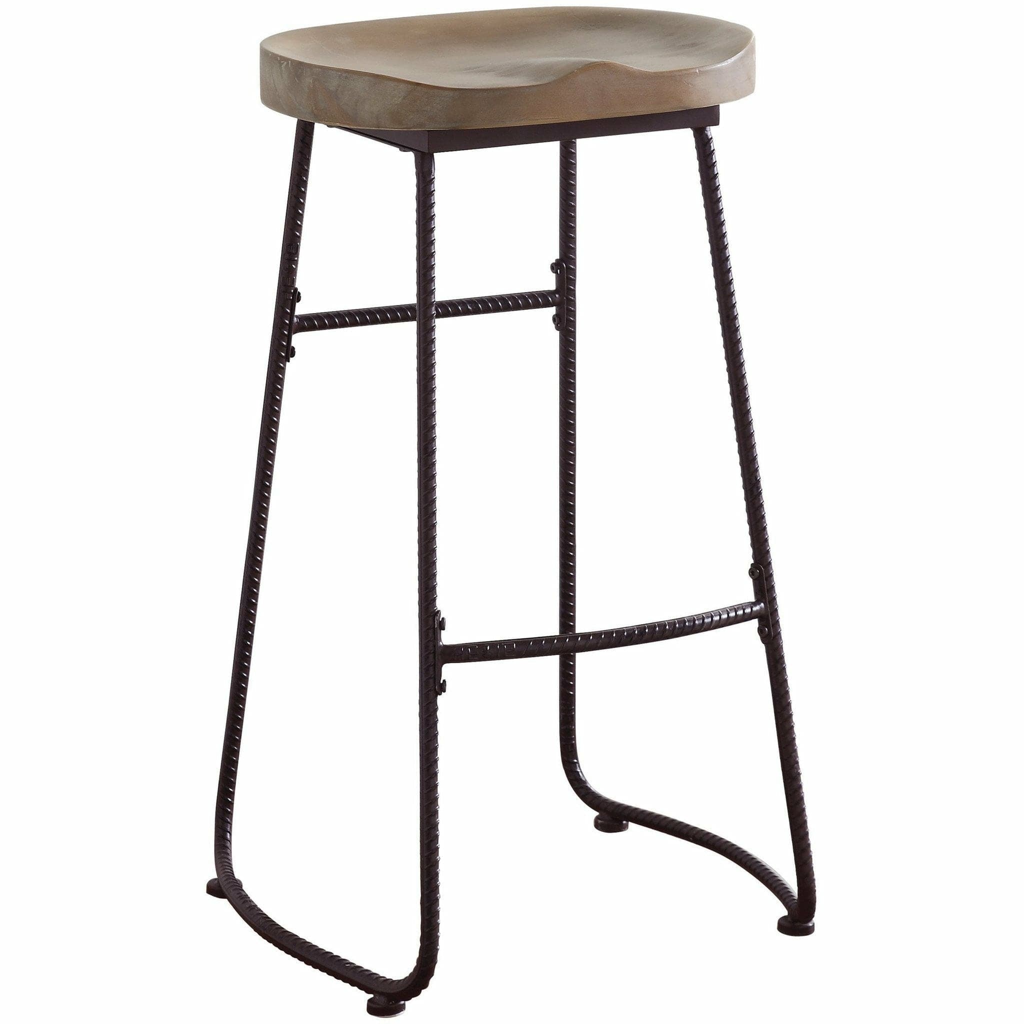 Backless Bar Stool Driftwood - 30" - HER Home Design Boutique